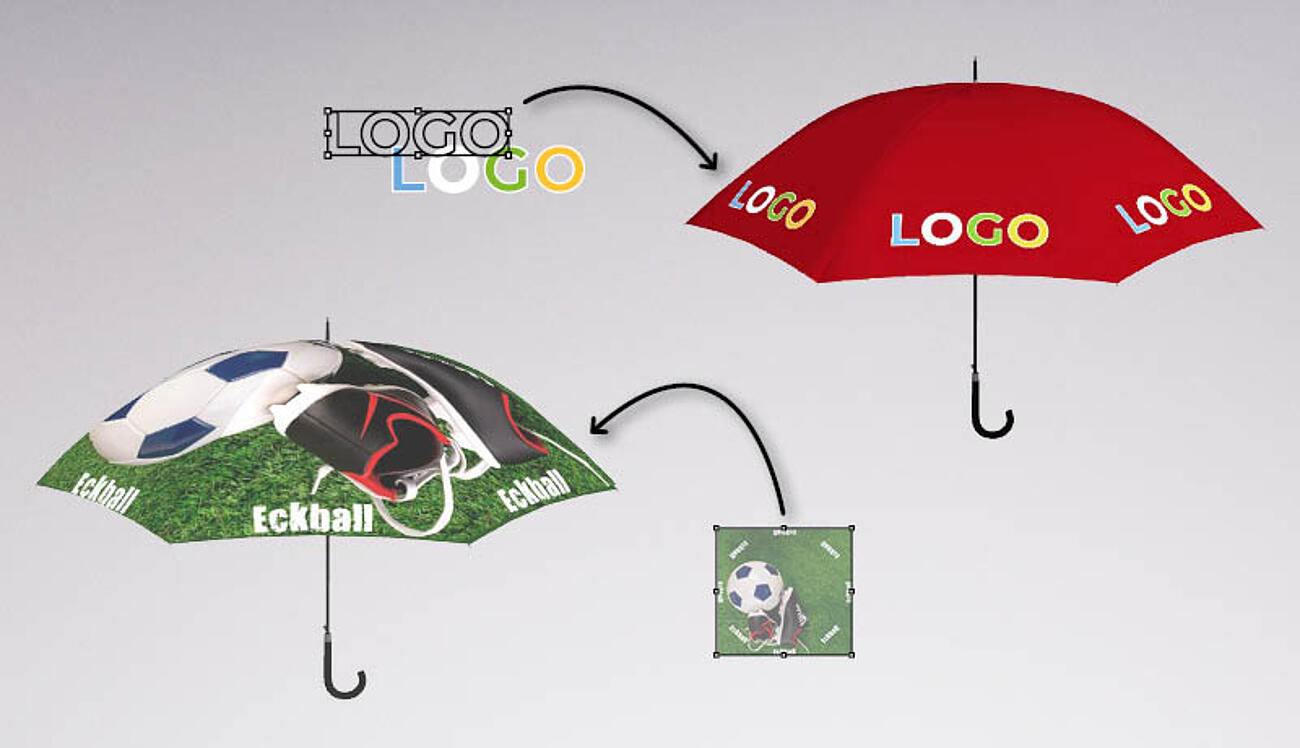 Branded umbrellas