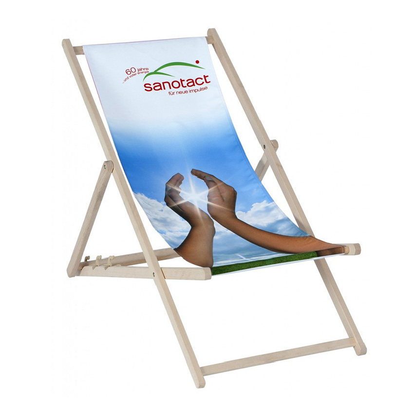 All over printed advertising deckchair
