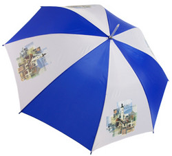 Foil transfer printing on umbrella