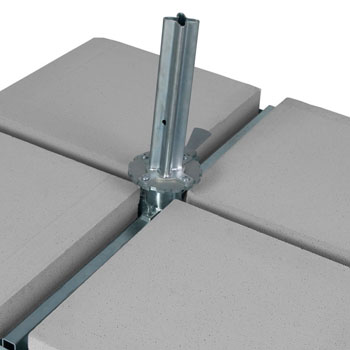 Slab base for cantilever parasol