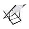 Alu deckchair back - black