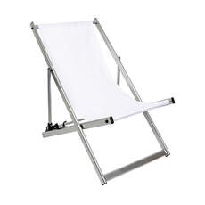 Alu deckchair front - silver