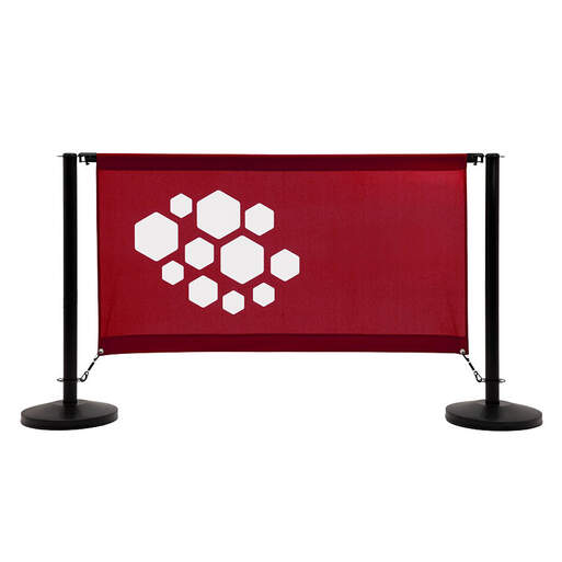 Café barrier, black frame