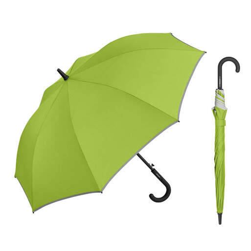 automatic walking stick umbrella with reflective piping automatic walking stick umbrella with reflective piping