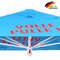 Square gastro parasol with wind hood