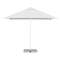 Large square parasol without valance Large square parasol without valance