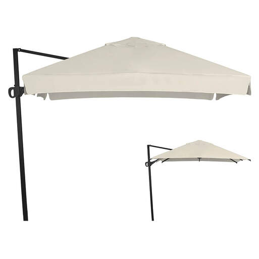 Cantilever parasol with crank opening system Cantilever parasol with crank opening system
