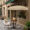 Square parasol for caf&eacute;