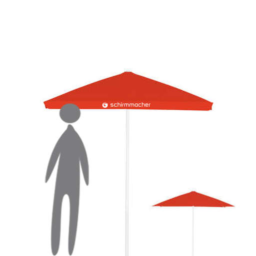 Event parasol in square shape, push up opening Event parasol in square shape, push up opening