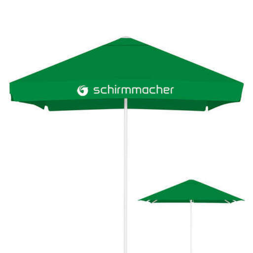 Mijnenveld meer Ass Basic Comfort Square - PushUp - large, square parasol with push-up handle  opening and telescopic funktion