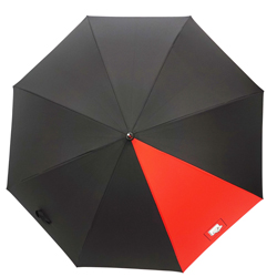 Regenschirm rot-schwarz mit Logo